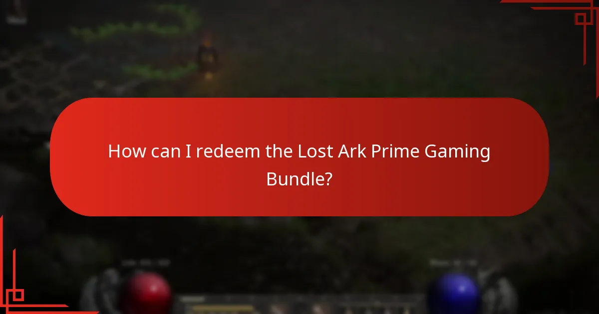 When is the Lost Ark Prime Gaming Bundle available?