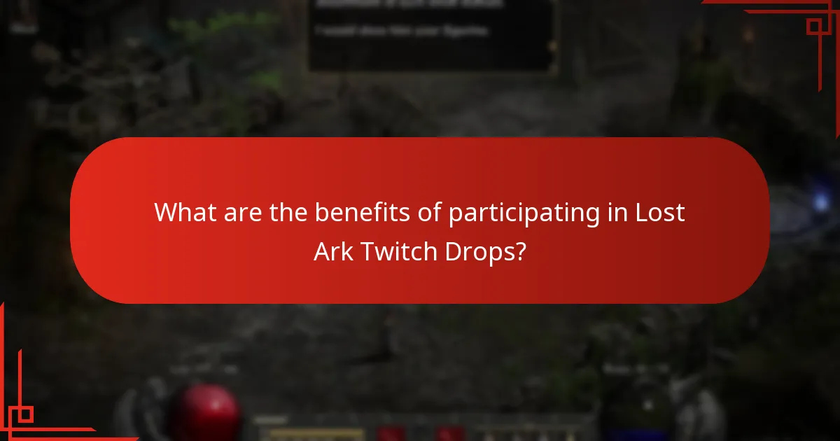 Which Twitch streams are participating in Lost Ark Drops?