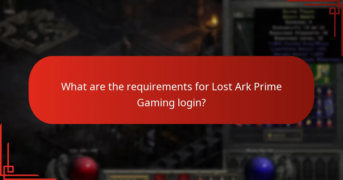 How can users troubleshoot Lost Ark Prime Gaming login issues?